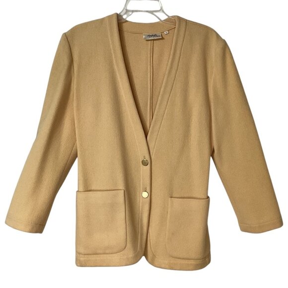 Vintage Linda Allard Ellen Tracy Wool Blazer Jacket With Pockets‎ Women's Size 4 - Picture 1 of 8